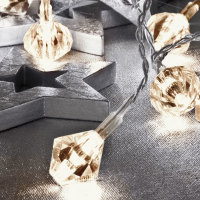 LED-Minilichterkette Diamanten aus Acryl 10 flammig
