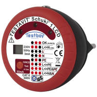 Steckdosenprüfgerät Testmaster Schuki 1 LCD