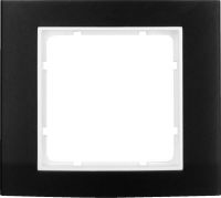 Rahmen 1-fach 10113025 alu schwarz polarweiß matt