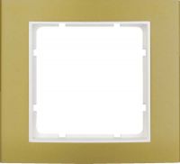 Rahmen 1-fach 10113046 alu gold polarweiß matt