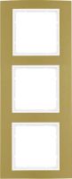 Rahmen 3-fach 10133046 alu gold polarweiß matt