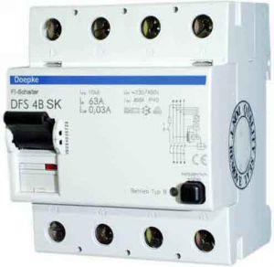 FI-Schutzschalter DFS4 4-polig 40A 30mA Typ B SK 09134998