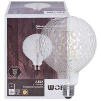 LED-Filamentlampe Globe/Raute 4,0W E27 300lm klar