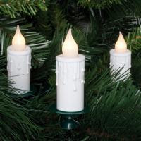 LED-Weihnachtsbaumkette opal-weiss 20-flammig warmweiße