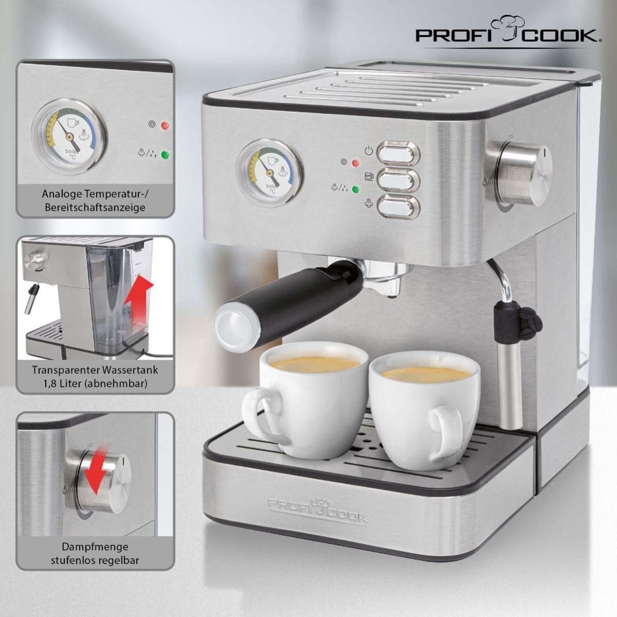 Espressoautomat PC-ES 1209 inox