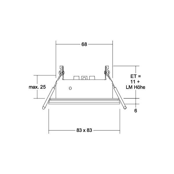 Einbaumodul quadratisch 45321080