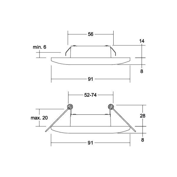 LED-Einbaudownlight 230V 38371033