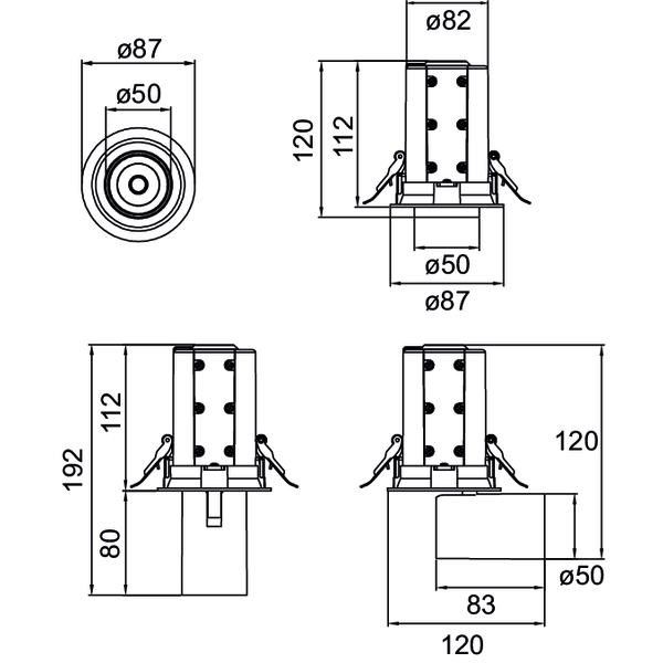 LED-Einbaurichtstrahler 88733164DA