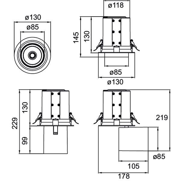 LED-Einbaurichtstrahler 88762165DA