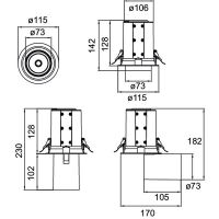 LED-Einbaurichtstrahler 88753174DA