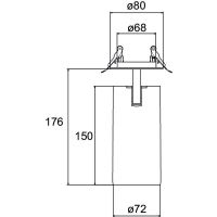 LED-Halbeinbau-Strahler 88804173DA