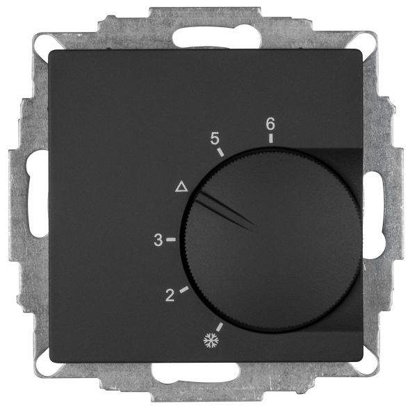 Kombi-Raumthermostat Öffner 230V/10(4)A 5°C - 30°C Zentralplatte 55 x 55 mm 	anthrazit matt