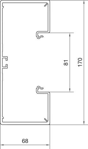 Brüstungskanal-Unterteil 65x170mm gsw BR6517019011