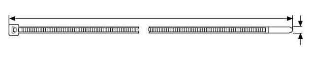 Kabelbinder UB200C-B 4,6x200mm schwarz