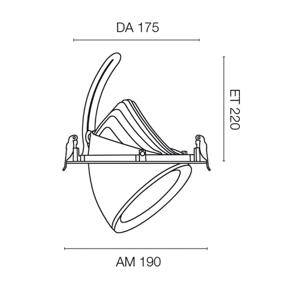 LED-Downlight COB-LED 4000K 33W 3.670lm weiß