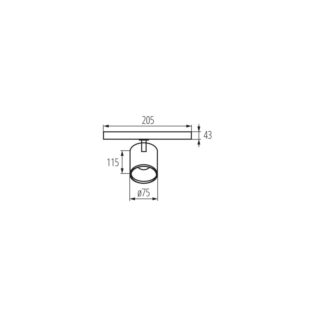 LED-Schienenstrahler 18W 1.800lm 4000K schwarz