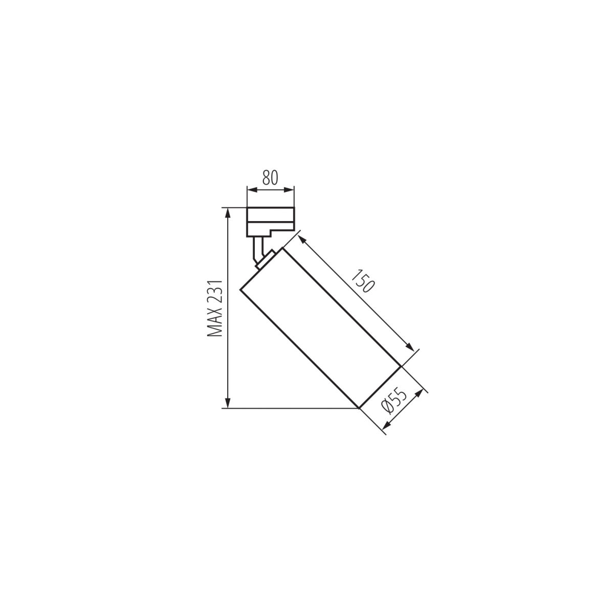 Schienenstrahler GU10/PAR16 schwarz