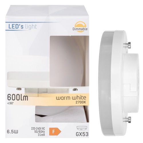 LED-Reflektorlampe GX53 6,5W 600lm