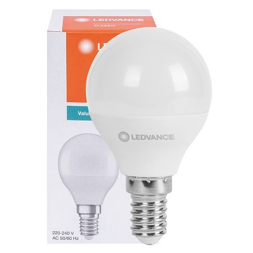 LED-Lampe CLASSIC P VALUE Tropfen-Form opal E14/4,9W (40W) 470 lm 6500K