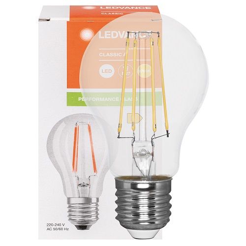 LED-Filamentlampe 6,5W E27 806lm klar D=60mm