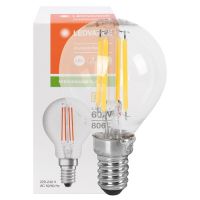 LED-Filament-Lampe CLASSIC P Tropfen-Form klar E14 2700K