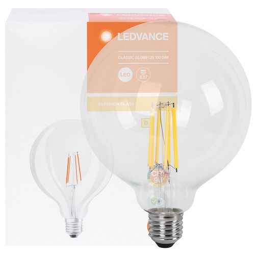 LED-Filament-Lampe SUPERIOR CLASSIC GLOBE Globe-Form klar E27/11W (100W) 1.521 lm 2700K L 168, Ø 124