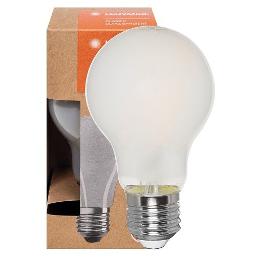 LED-Filament-Lampe ULTRA EFFICIENT CLASSIC A AGL-Form matt E27 3000K 3,8W (60W), 806 lm