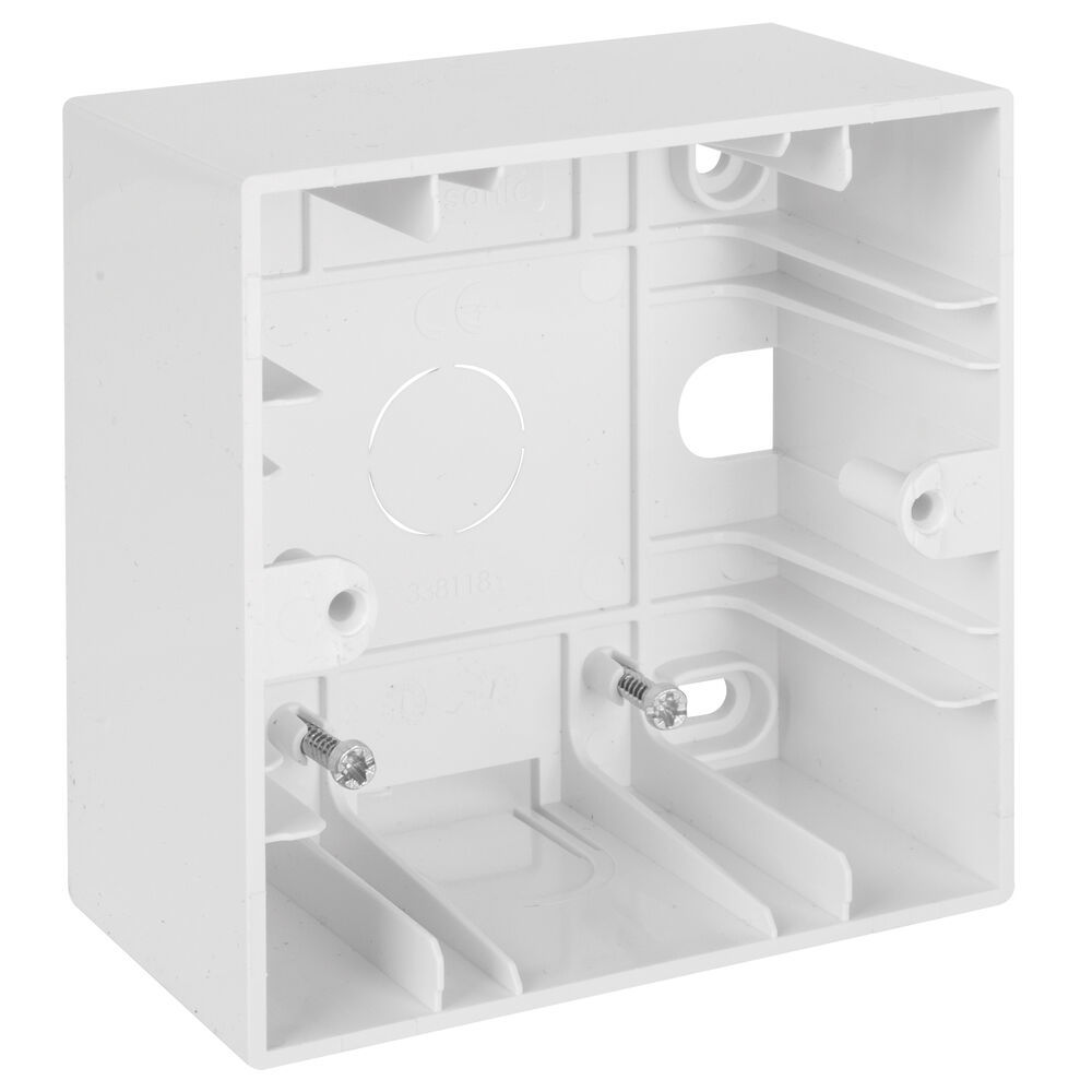Aufputzgehäuse für Schalter Steckdosen und Geräte KARRE Plus 55 reinweiß (~RAL 9010)