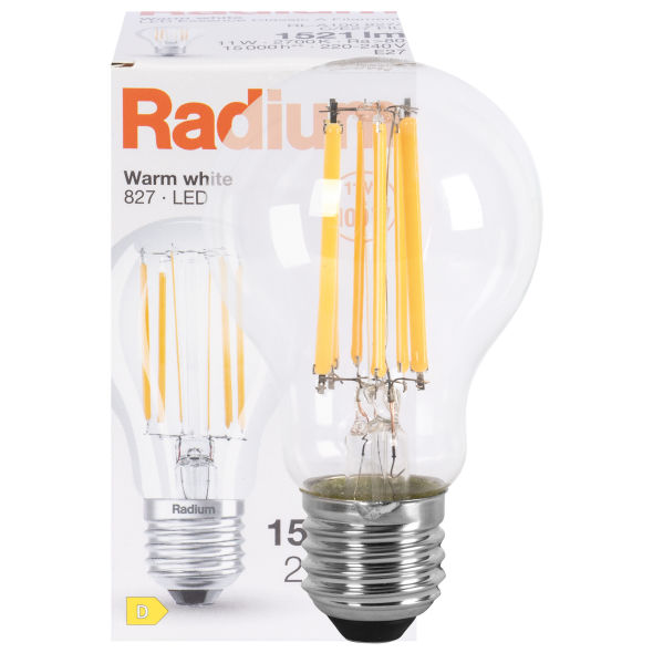 LED-Filament-Lampe RaLED ESSENCE CLASSIC AGL-Form klar E27 2700K 10,5W (100W), 1.521 lm