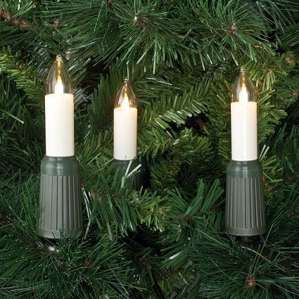 LED-Weihnachtsbaumkette klar/elfenbein LED/E14/3V/0,1W mit teilbarem Stecker