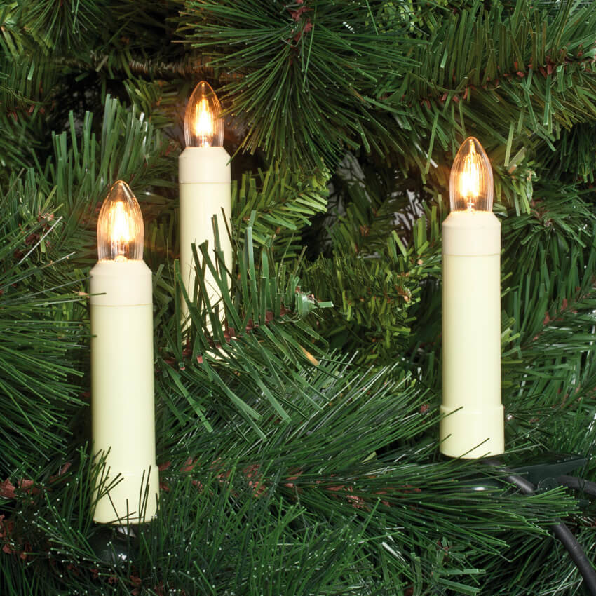 Weihnachtsbaumkette 30-flammig E10 8V 3W weiss