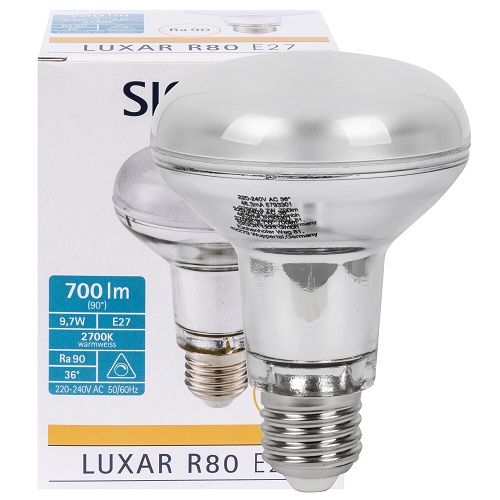 LED-Reflektorlampe LUXAR E27 2700K R80