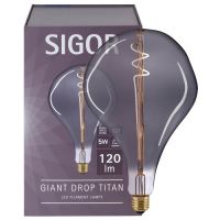 LED-Filament-Lampe GIANT DROP E27/5W L 265 Ø 165 lila