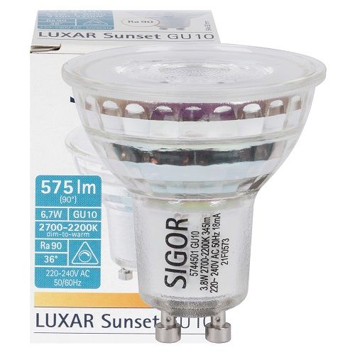 LED-Reflektorlampe GU10 2200 bis 2700K 6,7W 575lm