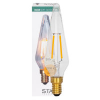 LED-Filament-Lampe SOFT GLOW Diamant-Form klar E14/0,3W (28W) 30 lm 2100K