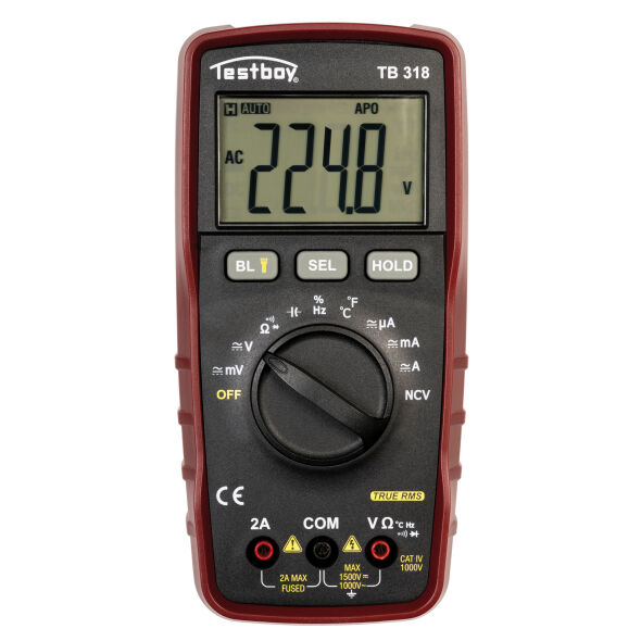 Digital-Multimeter TB 318 CAT IV 1.000V auch für Photovoltaik-Anlagen