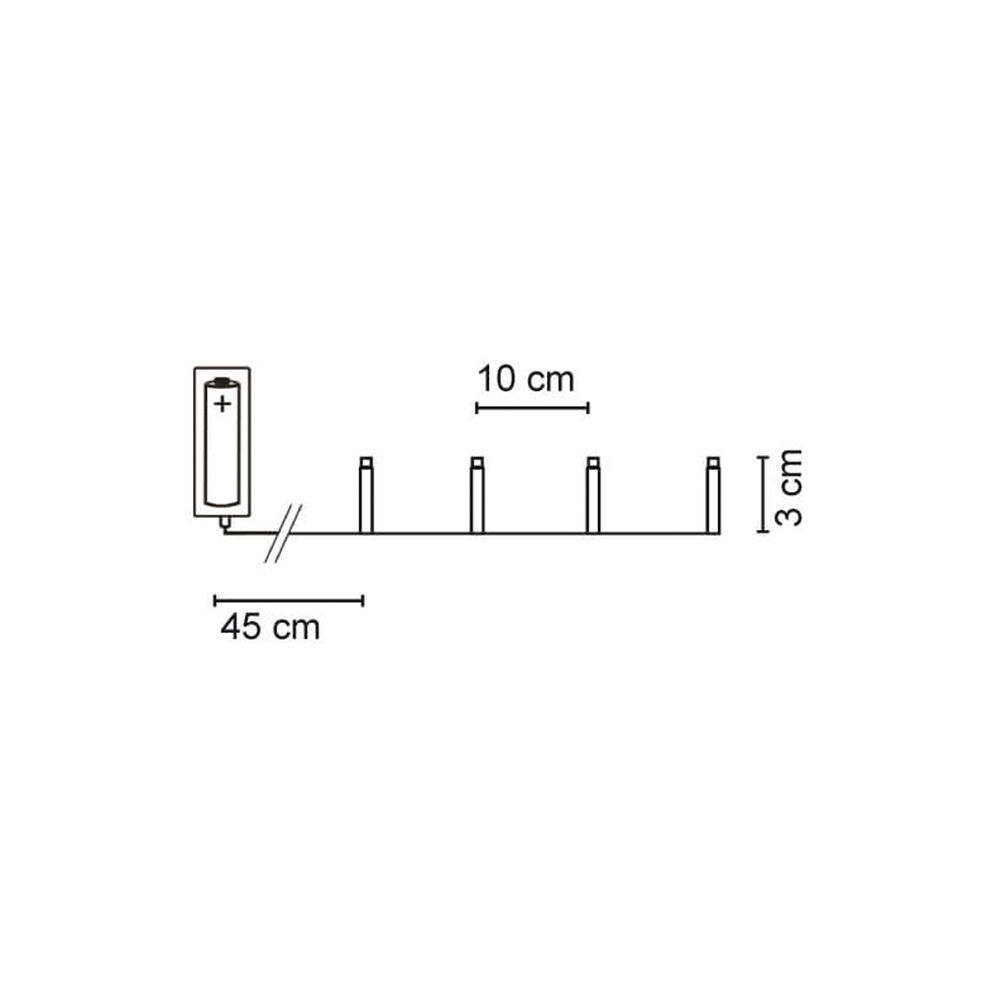 LED-Minilichterkette warmweiße LEDs 8m