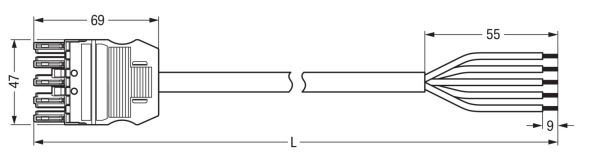 konfekt. Anschlussleitung 771-9995/106-205