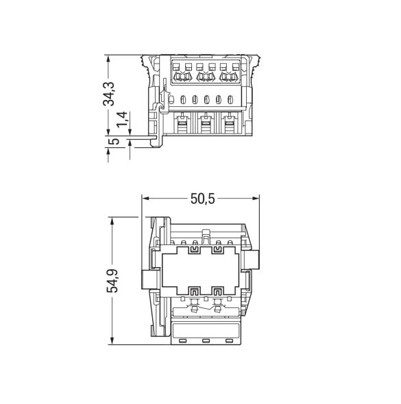 Linect-T-Steckverbinder 770-6229