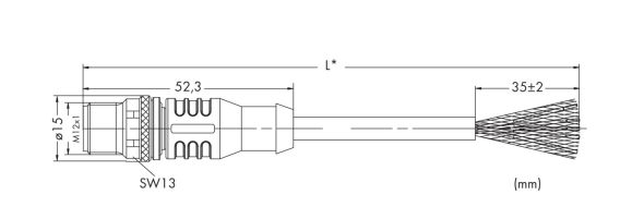 Systembusleitung M12B-St. 756-1303/060-100