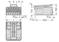 1-Leiter-Stiftleiste 2091-1525/002-000