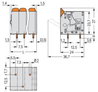 Leiterplattenklemme Hebel 2606-3102/020-000