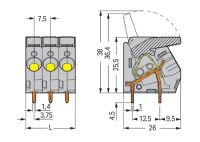 Leiterplattenklemme Hebel 2706-104/000-015