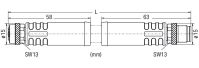 Power-Leitung,M12L-Buchse 756-3505/050-005