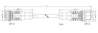 PROFIBUS-Leitung M12B-St. 756-1105/060-200