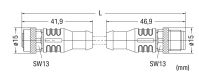 Sensor-/Aktorleitung M12A 756-5401/050-020