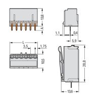 THR-Federleiste gerade 2091-1302/200-000