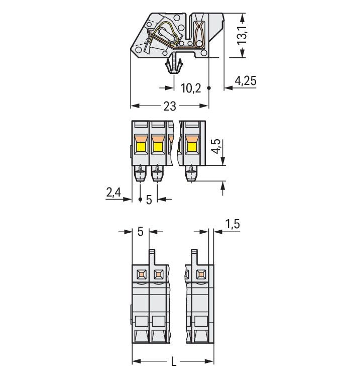 1-Leiter Federleiste 721-310/008-000