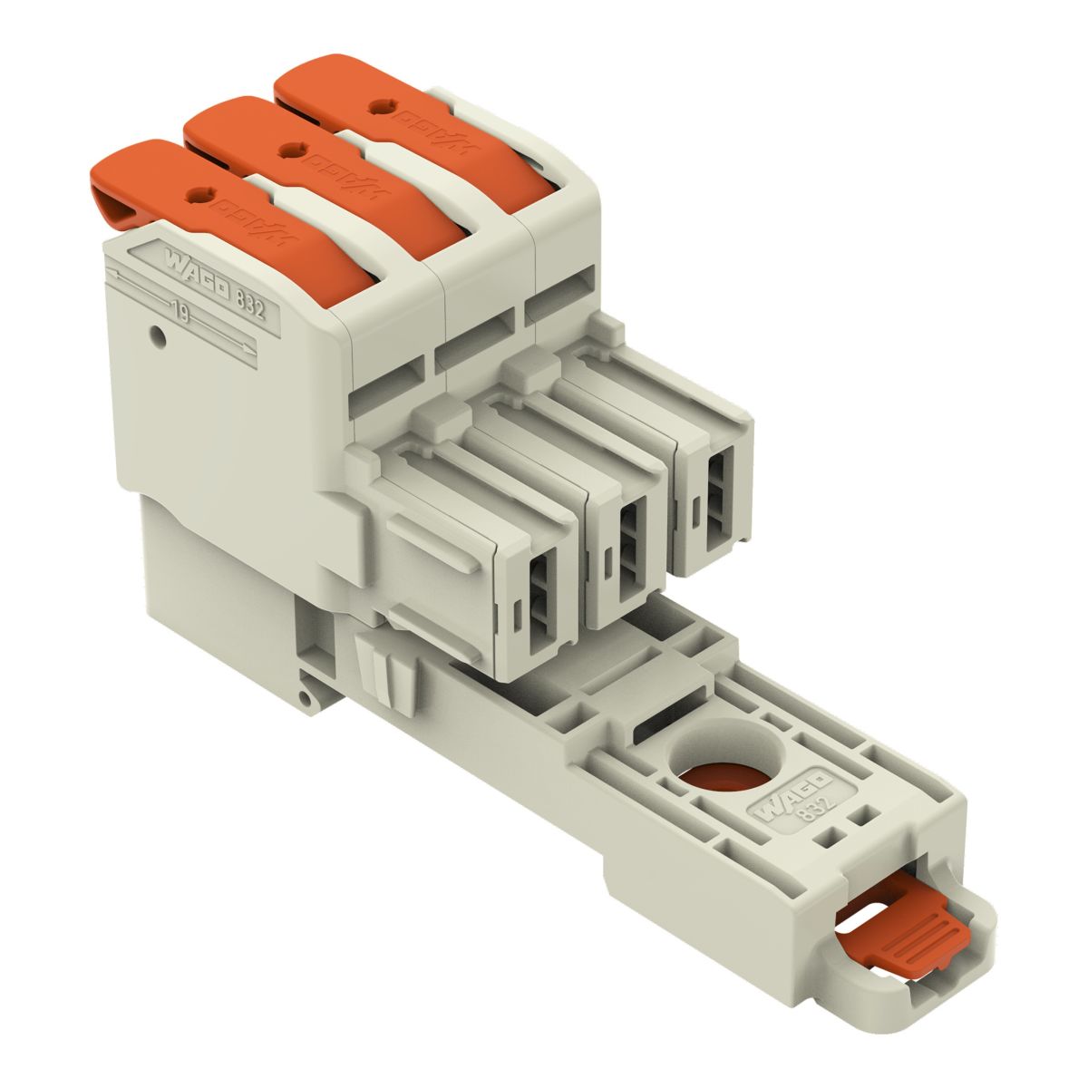 1-Leiter-Federleiste,Hebel 832-1103/306-000