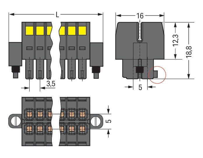 1-LeiterFederleiste2reihig 713-1106/107-000/036